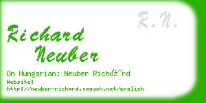 richard neuber business card